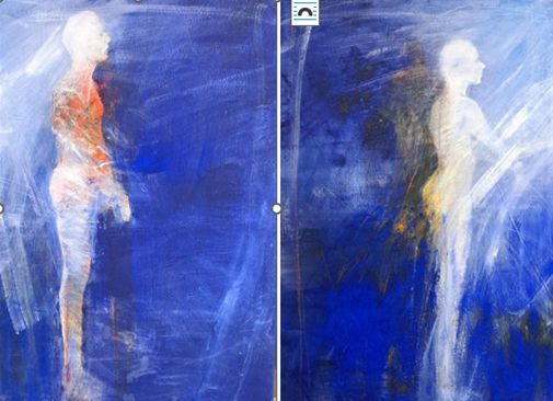 Hohler – couple blanc sur fond bleu